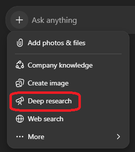 deep research prompt marked